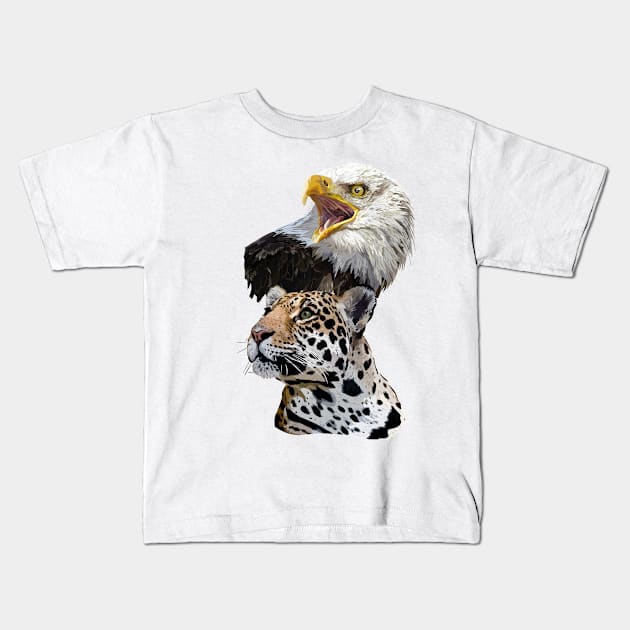 American Pigargo and Jaguar Kids T-Shirt by obscurite